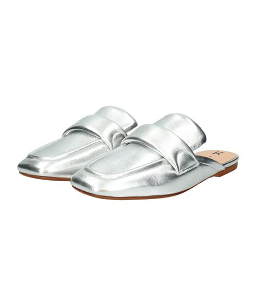 INTER-CHAUSSURES / インター ショシュール サンダル | 【FABIO RUSCONI】スクエアトウフラットミュールローファー | 詳細8