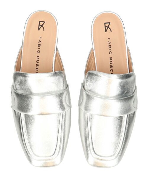 INTER-CHAUSSURES / インター ショシュール サンダル | 【FABIO RUSCONI】スクエアトウフラットミュールローファー | 詳細12