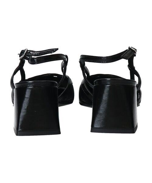 INTER-CHAUSSURES / インター ショシュール パンプス | 【INTER-CAHUSSURES】スクエアトウチャンキーヒールバックバンド | 詳細4