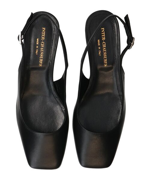 INTER-CHAUSSURES / インター ショシュール パンプス | 【INTER-CAHUSSURES】スクエアトウバックバンドパンプス | 詳細6