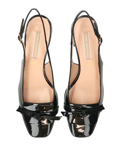 INTER-CHAUSSURES / インター ショシュール パンプス | 【INTER-CAHUSSURES】スクエアトウチャンキーヒールバックバンド | 詳細5