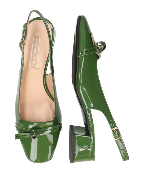 INTER-CHAUSSURES / インター ショシュール パンプス | 【INTER-CAHUSSURES】スクエアトウチャンキーヒールバックバンド | 詳細20