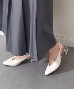 INTER-CHAUSSURES / インター ショシュール パンプス | 【INTER-CAHUSSURES】ポインテッドトウVカットバックバンド