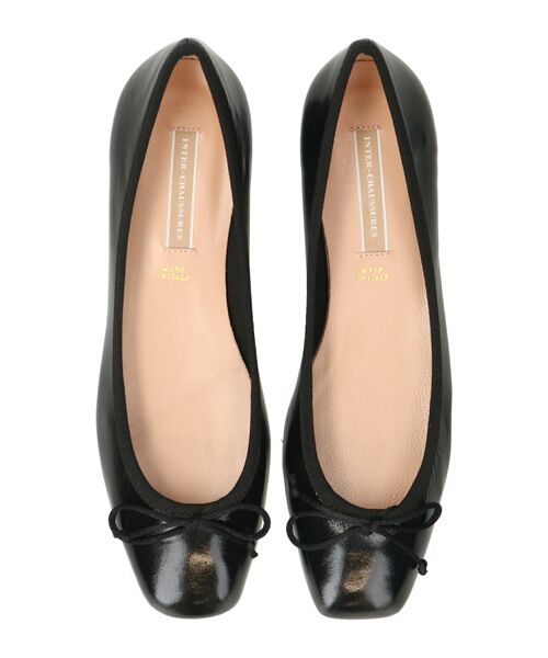 INTER-CHAUSSURES / インター ショシュール バレエシューズ | 【INTER-CAHUSSURES】リボン付きスクエアフラットパンプス | 詳細5