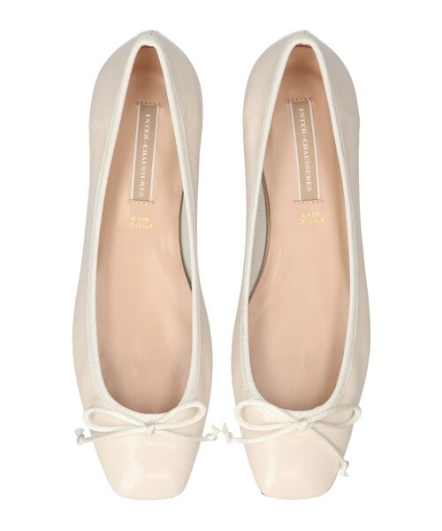 INTER-CHAUSSURES / インター ショシュール バレエシューズ | 【INTER-CAHUSSURES】リボン付きスクエアフラットパンプス | 詳細12