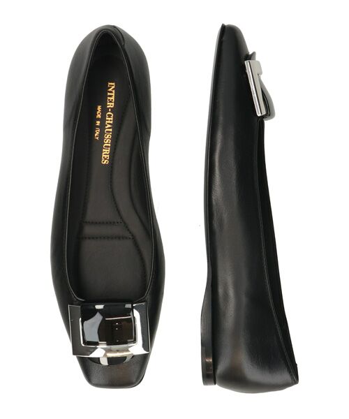 INTER-CHAUSSURES / インター ショシュール パンプス | 【INTER-CAHUSSURES】スクエアトウバックルサケットバレエ | 詳細6