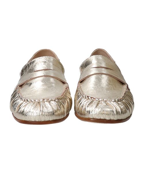 INTER-CHAUSSURES/インター ショシュール 【INTER-CAHUSSURES】ラウンドトウベーシックローファー ゴールド 36 INTER-CHAUSSURES/インター ショシュール 【INTER-CAHUSSURES】ラウンドトウベーシックローファー ゴールド 36