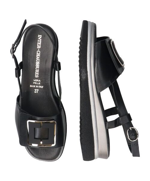INTER-CHAUSSURES / インター ショシュール サンダル | 【INTER-CAHUSSURES】バックルウエッジバックバンドサンダル | 詳細5