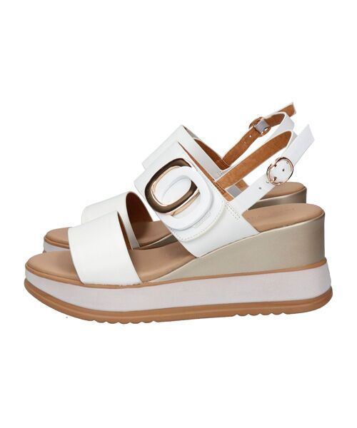 INTER-CHAUSSURES / インター ショシュール サンダル | 【INTER-CAHUSSURES】バックルウエッジサンダル | 詳細1