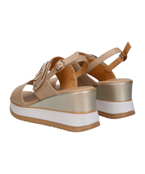 INTER-CHAUSSURES / インター ショシュール サンダル | 【INTER-CAHUSSURES】バックルウエッジサンダル | 詳細8