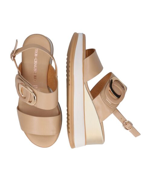 INTER-CHAUSSURES / インター ショシュール サンダル | 【INTER-CAHUSSURES】バックルウエッジサンダル | 詳細11