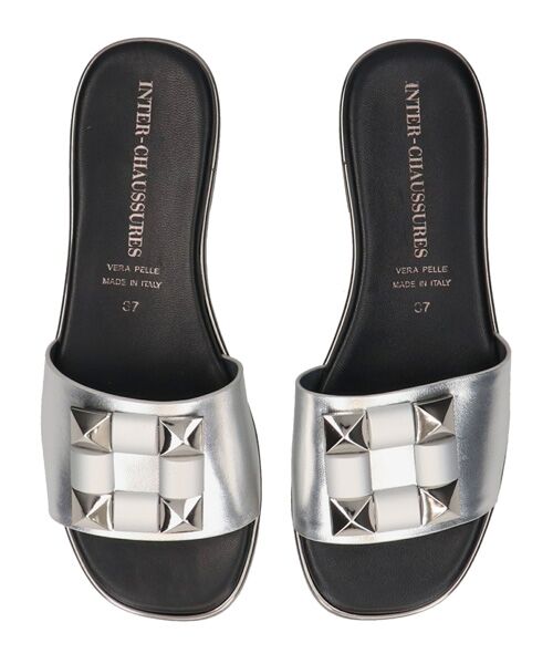 INTER-CHAUSSURES / インター ショシュール サンダル | 【INTER-CAHUSSURES】オーナメントフラットスライドサンダル | 詳細16