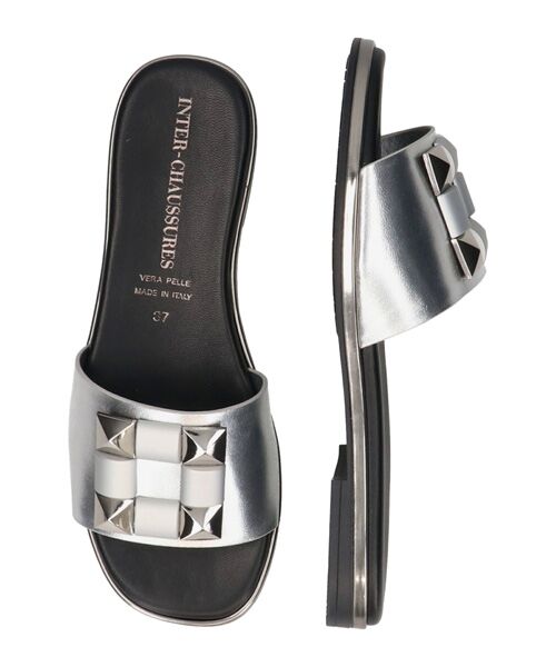 INTER-CHAUSSURES / インター ショシュール サンダル | 【INTER-CAHUSSURES】オーナメントフラットスライドサンダル | 詳細17