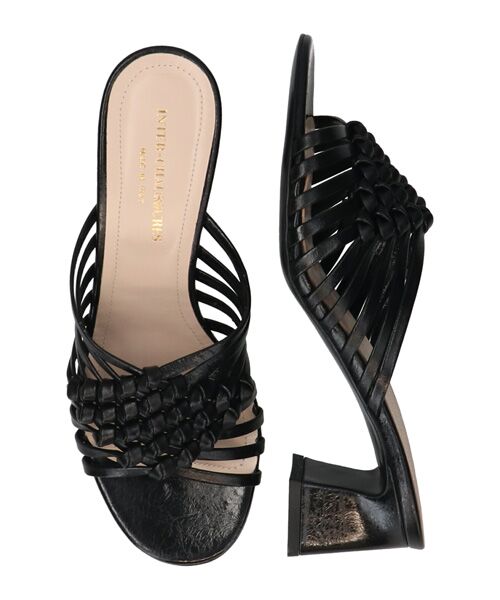 INTER-CHAUSSURES / インター ショシュール サンダル | 【INTER-CAHUSSURES】ラウンドトウフレアヒールノットサンダル | 詳細5