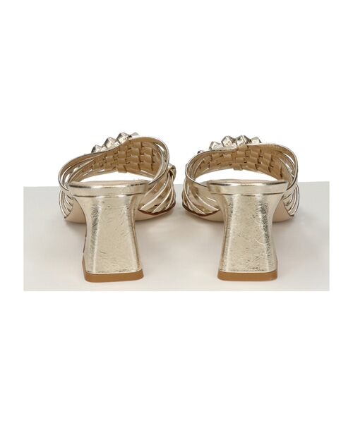 INTER-CHAUSSURES / インター ショシュール サンダル | 【INTER-CAHUSSURES】ラウンドトウフレアヒールノットサンダル | 詳細9