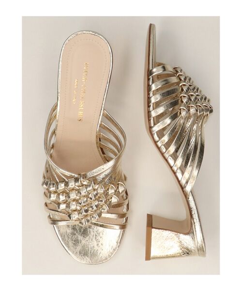 INTER-CHAUSSURES / インター ショシュール サンダル | 【INTER-CAHUSSURES】ラウンドトウフレアヒールノットサンダル | 詳細11