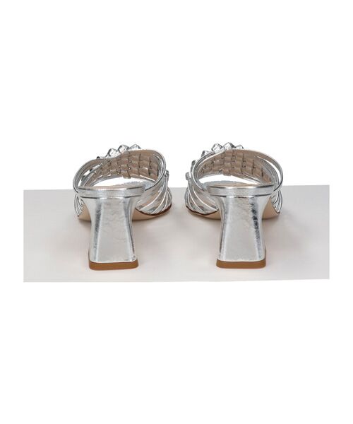 INTER-CHAUSSURES / インター ショシュール サンダル | 【INTER-CAHUSSURES】ラウンドトウフレアヒールノットサンダル | 詳細15