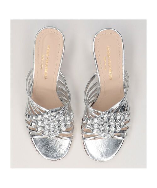 INTER-CHAUSSURES / インター ショシュール サンダル | 【INTER-CAHUSSURES】ラウンドトウフレアヒールノットサンダル | 詳細16