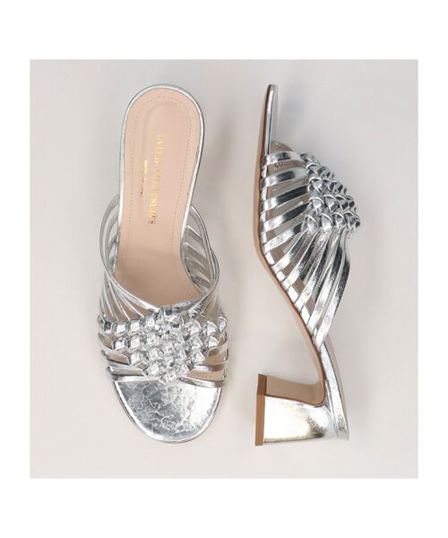 INTER-CHAUSSURES / インター ショシュール サンダル | 【INTER-CAHUSSURES】ラウンドトウフレアヒールノットサンダル | 詳細17