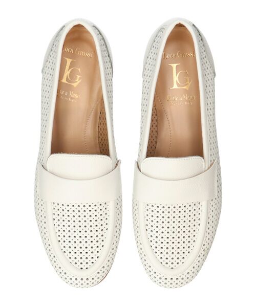 INTER-CHAUSSURES / インター ショシュール ビジネス・ドレスシューズ | 【LUCA GROSSI】ラウンドトウパンチングレザーローファー | 詳細4