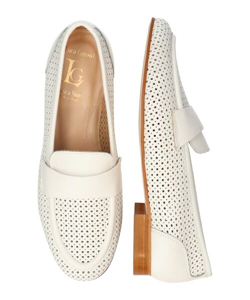 INTER-CHAUSSURES / インター ショシュール ビジネス・ドレスシューズ | 【LUCA GROSSI】ラウンドトウパンチングレザーローファー | 詳細5