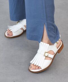 INTER-CHAUSSURES / インター ショシュール サンダル | 【LUCA GROSSI】ラウンドトウローヒールキルトバックバンド