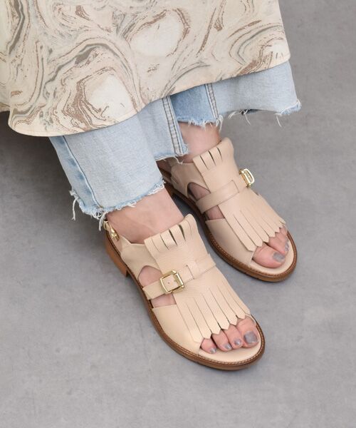 INTER-CHAUSSURES/インター ショシュール 【LUCA GROSSI】ラウンドトウローヒールキルトバックバンド ベージュ 37 INTER-CHAUSSURES/インター ショシュール 【LUCA GROSSI】ラウンドトウローヒールキルトバックバンド ベージュ 37