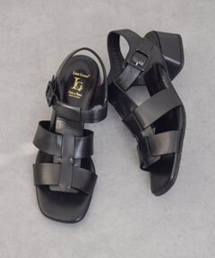 INTER-CHAUSSURES / インター ショシュール サンダル | 【LUCA GROSSI】スクエアトウスタッズグルカサンダル