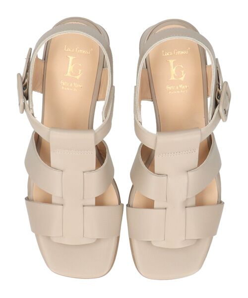 INTER-CHAUSSURES / インター ショシュール サンダル | 【LUCA GROSSI】スクエアトウスタッズグルカサンダル | 詳細12