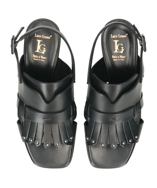 INTER-CHAUSSURES / インター ショシュール サンダル | 【LUCA GROSSI】チャンキーヒールキルトサンダル | 詳細5