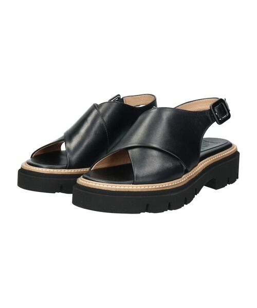 INTER-CHAUSSURES / インター ショシュール サンダル | 【LUCA GROSSI】厚底クロスベルトサンダル | 詳細1