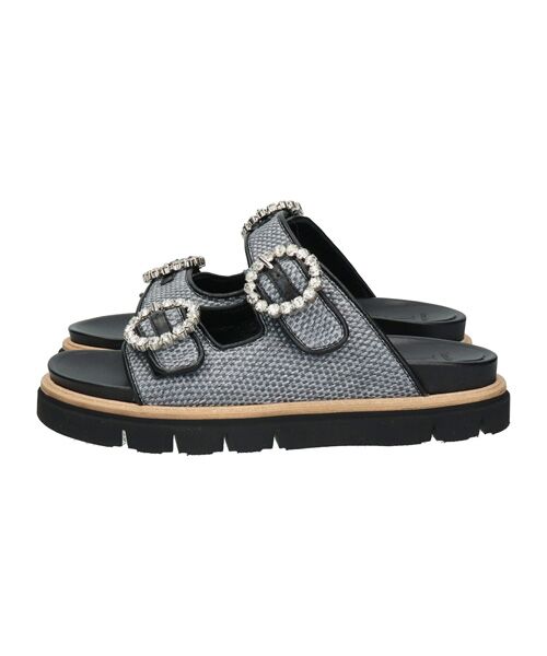 INTER-CHAUSSURES / インター ショシュール サンダル | 【LUCA GROSSI】フットベッドビジューバックルサンダル | 詳細2