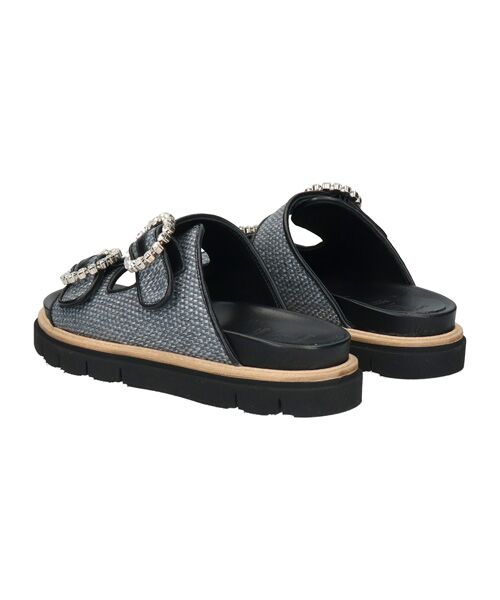 INTER-CHAUSSURES / インター ショシュール サンダル | 【LUCA GROSSI】フットベッドビジューバックルサンダル | 詳細3