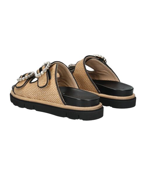 INTER-CHAUSSURES / インター ショシュール サンダル | 【LUCA GROSSI】フットベッドビジューバックルサンダル | 詳細10