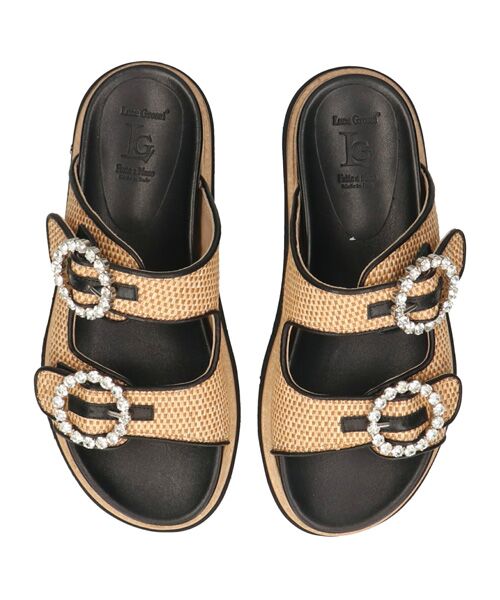INTER-CHAUSSURES / インター ショシュール サンダル | 【LUCA GROSSI】フットベッドビジューバックルサンダル | 詳細12