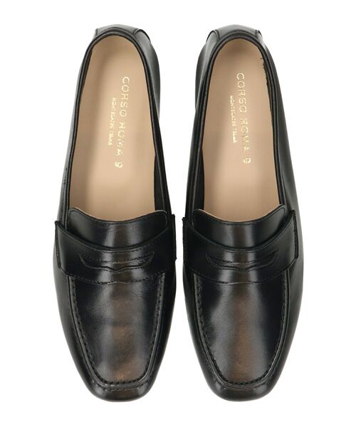 INTER-CHAUSSURES / インター ショシュール ビジネス・ドレスシューズ | 【CORSO ROMA、9】スクエアトウフラットソフトシューズ | 詳細5