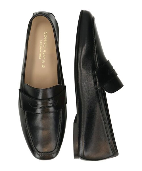 INTER-CHAUSSURES / インター ショシュール ビジネス・ドレスシューズ | 【CORSO ROMA、9】スクエアトウフラットソフトシューズ | 詳細6