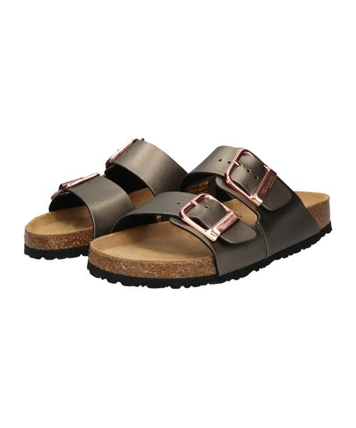 INTER-CHAUSSURES/インター ショシュール 【TAMARIS】フットベッドダブルベルトスライドサンダル ダークグレー 38 INTER-CHAUSSURES/インター ショシュール 【TAMARIS】フットベッドダブルベルトスライドサンダル ダークグレー 38