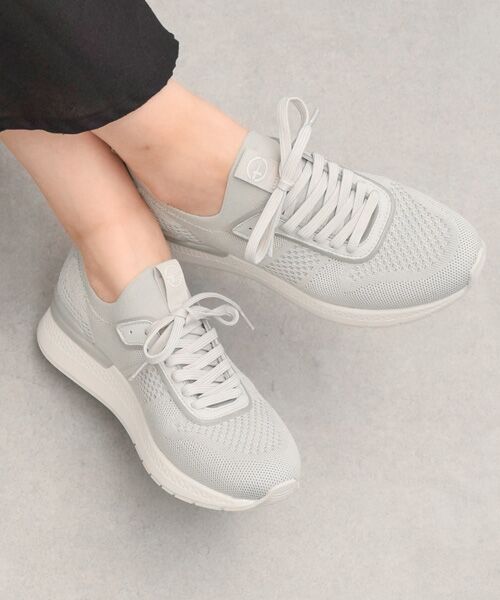 INTER-CHAUSSURES/インター ショシュール 【TAMARIS】洗えるレースアップニットスニーカー ライトグレー雑材 38 INTER-CHAUSSURES/インター ショシュール 【TAMARIS】洗えるレースアップニットスニーカー ライトグレー雑材 38