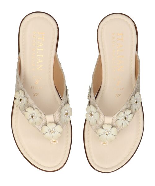 INTER-CHAUSSURES / インター ショシュール サンダル | 【ITALIAN SHOEMAKERS】フラワートングフラットサンダル | 詳細5