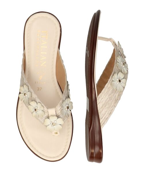 INTER-CHAUSSURES / インター ショシュール サンダル | 【ITALIAN SHOEMAKERS】フラワートングフラットサンダル | 詳細6