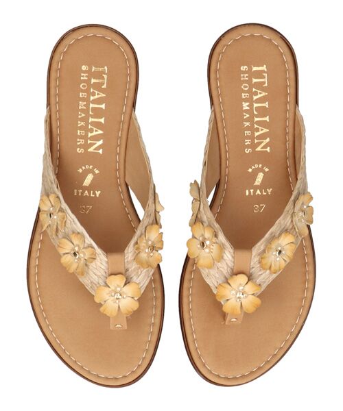 INTER-CHAUSSURES / インター ショシュール サンダル | 【ITALIAN SHOEMAKERS】フラワートングフラットサンダル | 詳細12