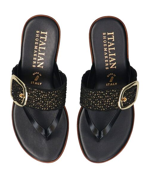 INTER-CHAUSSURES / インター ショシュール サンダル | 【ITALIAN SHOEMAKERS】ビッグバックルウェッジヒールサンダル | 詳細4