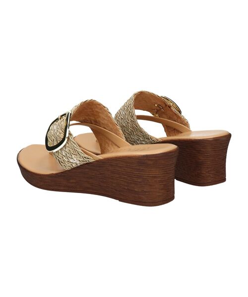 INTER-CHAUSSURES / インター ショシュール サンダル | 【ITALIAN SHOEMAKERS】ビッグバックルウェッジヒールサンダル | 詳細8