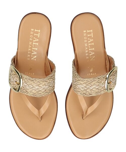 INTER-CHAUSSURES / インター ショシュール サンダル | 【ITALIAN SHOEMAKERS】ビッグバックルウェッジヒールサンダル | 詳細10