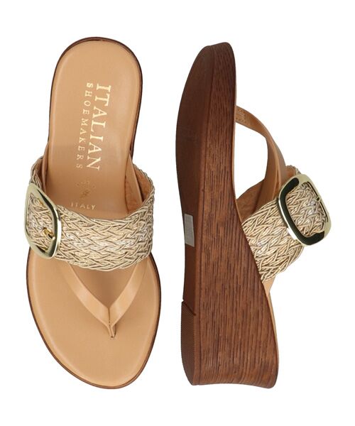 INTER-CHAUSSURES / インター ショシュール サンダル | 【ITALIAN SHOEMAKERS】ビッグバックルウェッジヒールサンダル | 詳細11