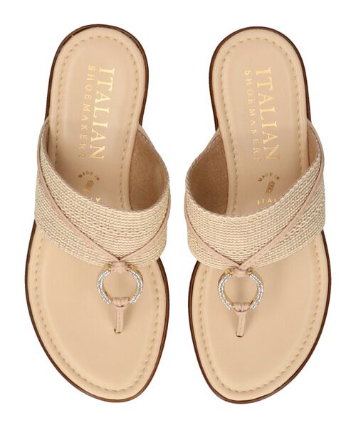 INTER-CHAUSSURES / インター ショシュール サンダル | 【ITALIAN SHOEMAKERS】ビジュー付きラウンドメタルウェッジサンダル | 詳細4