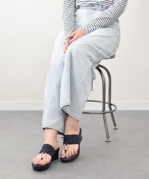 INTER-CHAUSSURES / インター ショシュール サンダル | 【ITALIAN SHOEMAKERS】ビジュー付きラウンドメタルウェッジサンダル | 詳細11