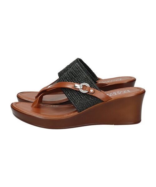 INTER-CHAUSSURES / インター ショシュール サンダル | 【ITALIAN SHOEMAKERS】クロスストラップトングミュールサンダル | 詳細1