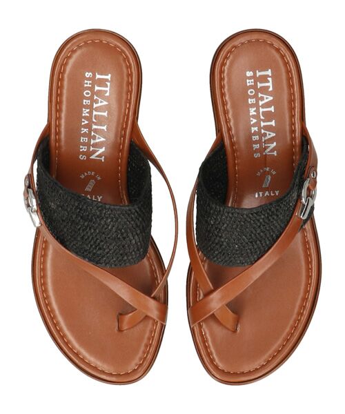 INTER-CHAUSSURES / インター ショシュール サンダル | 【ITALIAN SHOEMAKERS】クロスストラップトングミュールサンダル | 詳細4